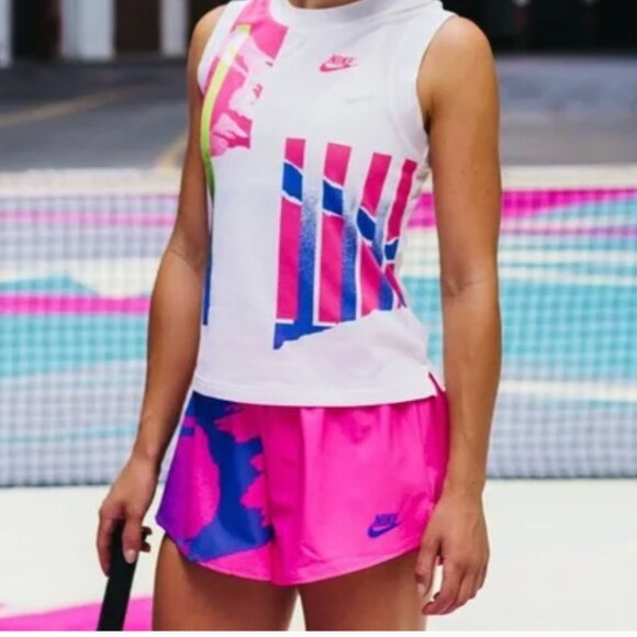 Nike Court Slam Pink Shorts - M - Picture 2 of 7
